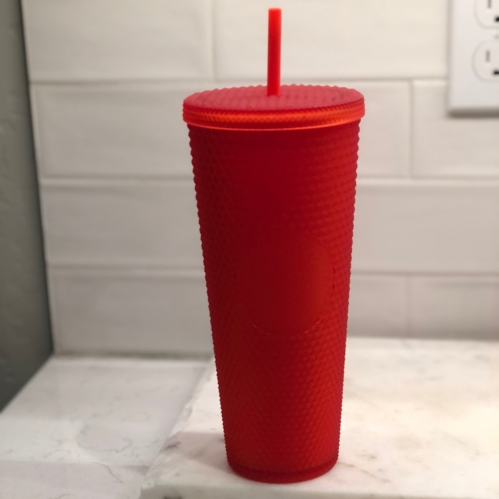 Starbucks matte red studded tumbler